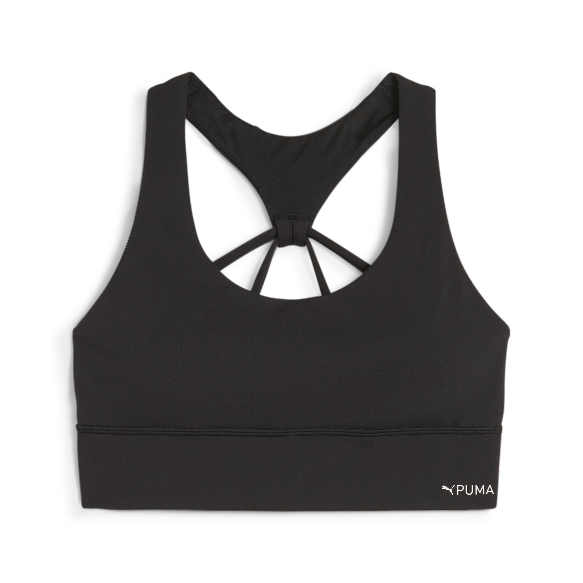 Women's PUMA 4KEEPS EVOLVE Training Longline Bra In Black, Size Large