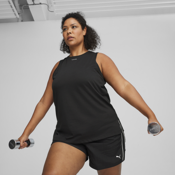 Remera de tirantes de training para mujer PUMA Fit TriBlend, PUMA Black, large-ARG