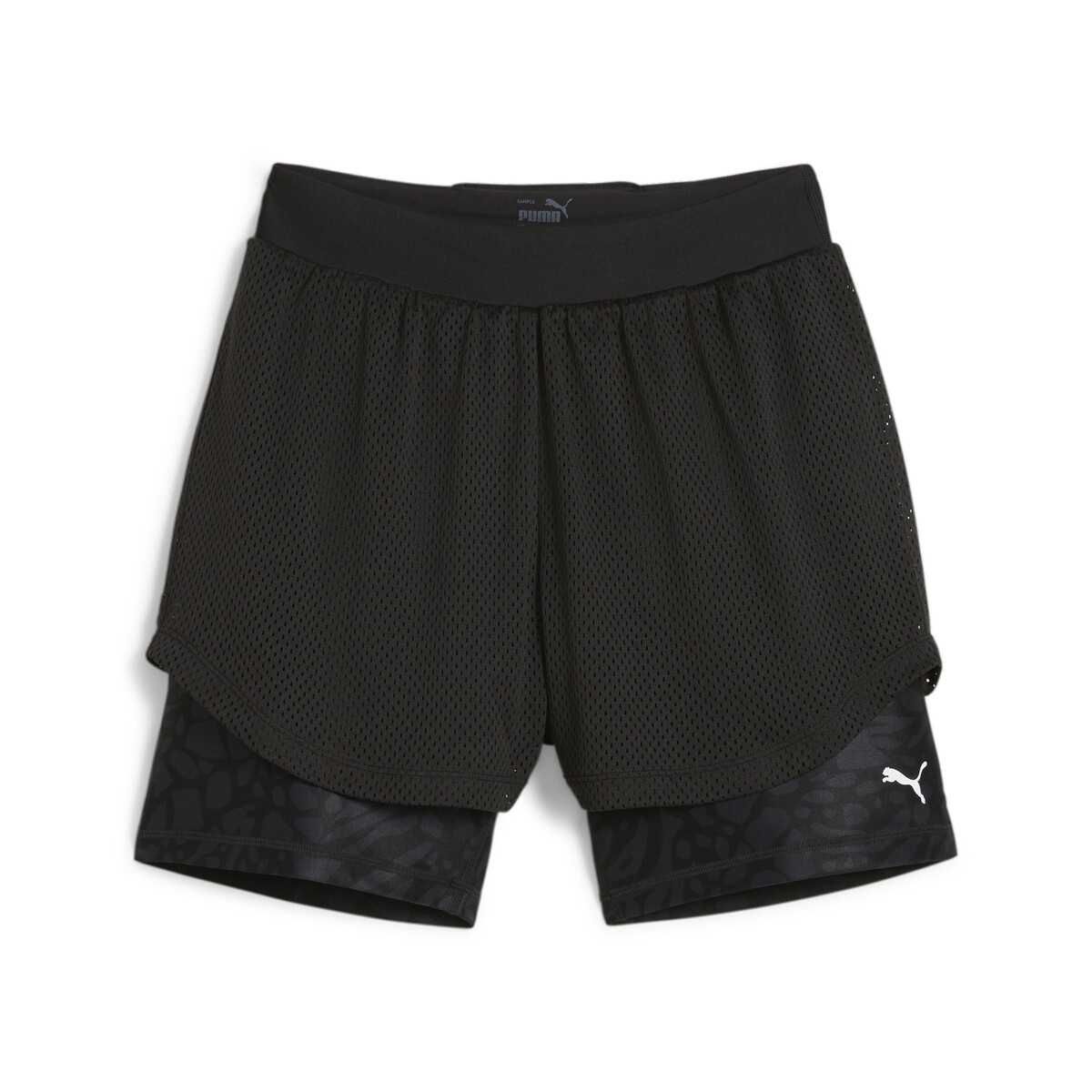 PUMA FIT Women's Mesh 2-in-1 Training Shorts in Black, XS