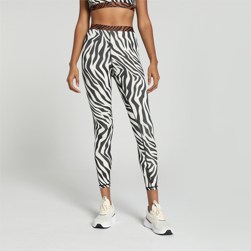 Women's PUMA Animal Remix High-Waisted 7/8 Training Tights in Red size M