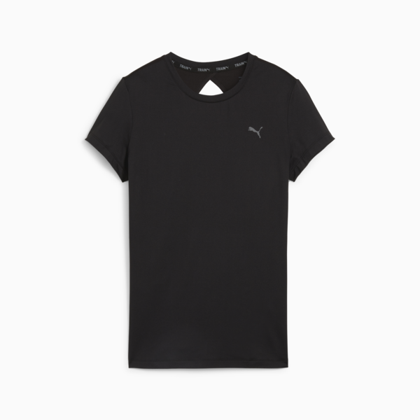 Studio Sheer Women's Fashion Training Tee, PUMA Black, large-MEX