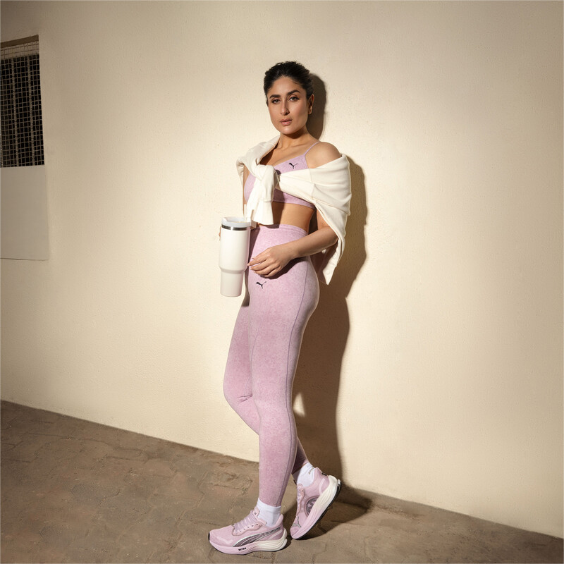 Women's PUMA STUDIO FOUNDATIONS Training Tights in Gray size S