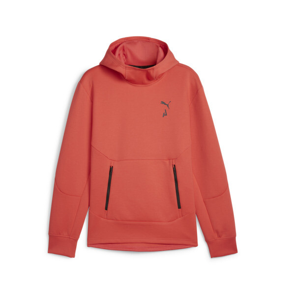 Red and black puma hoodie sale