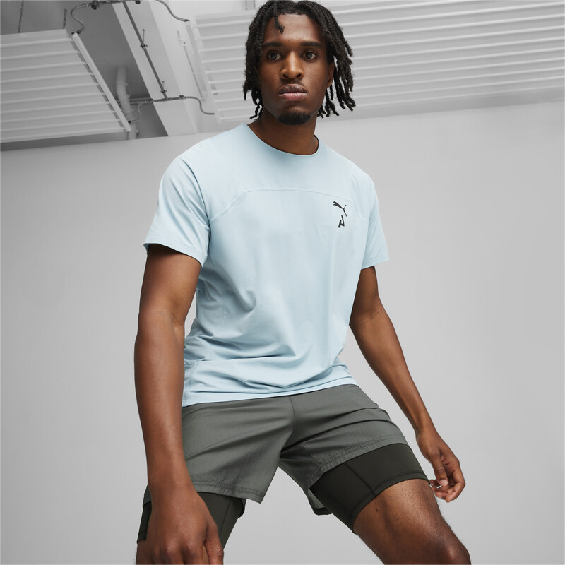 Men's PUMA SEASONS Short Sleeve Trail Running T-shirt in Blue size S