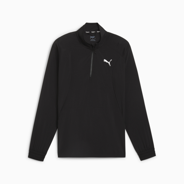 Buzo de cuello con cierre PUMA FIT para hombre, PUMA Black, large-ARG