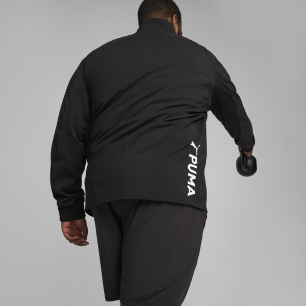 Buzo de cuello con cierre PUMA FIT para hombre, PUMA Black, large-ARG
