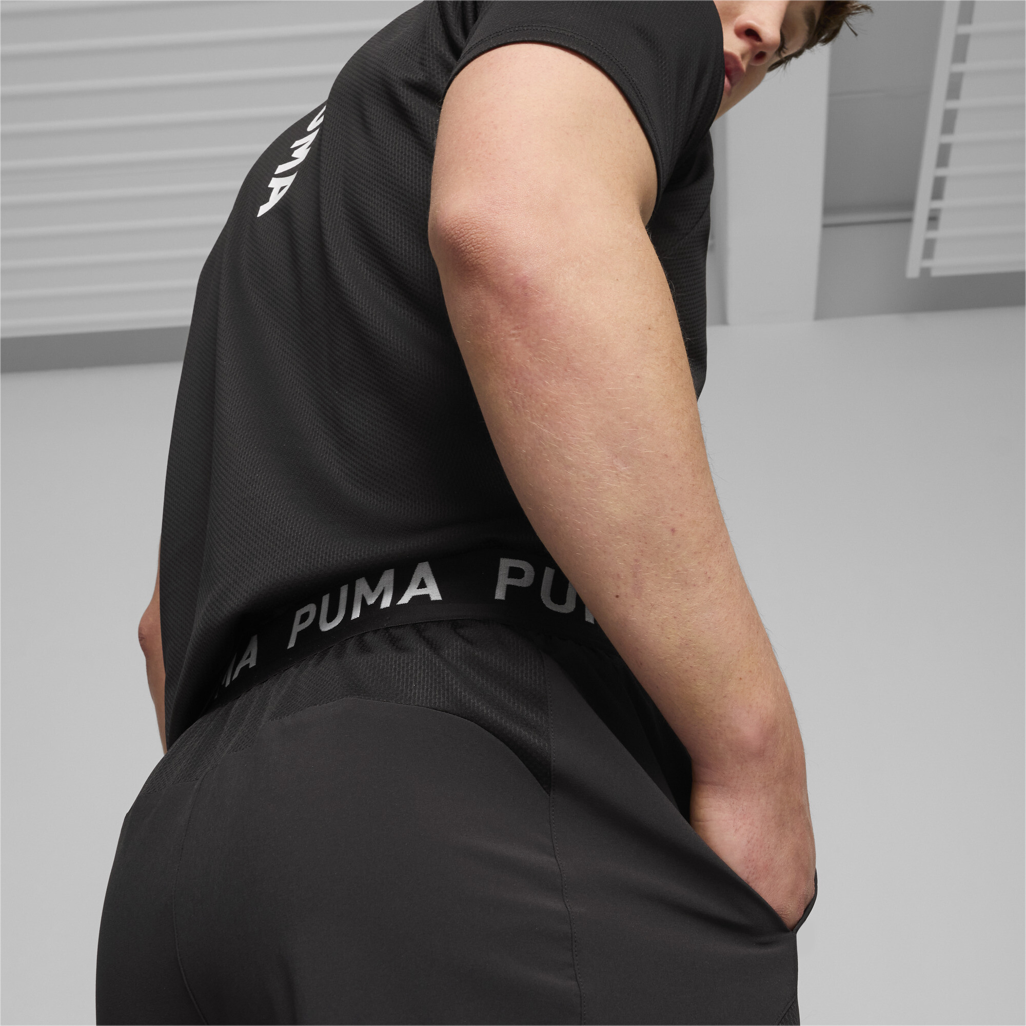 Puma 7 Stretch Woven's Training Shorts, Black, Size 3XL, Clothing