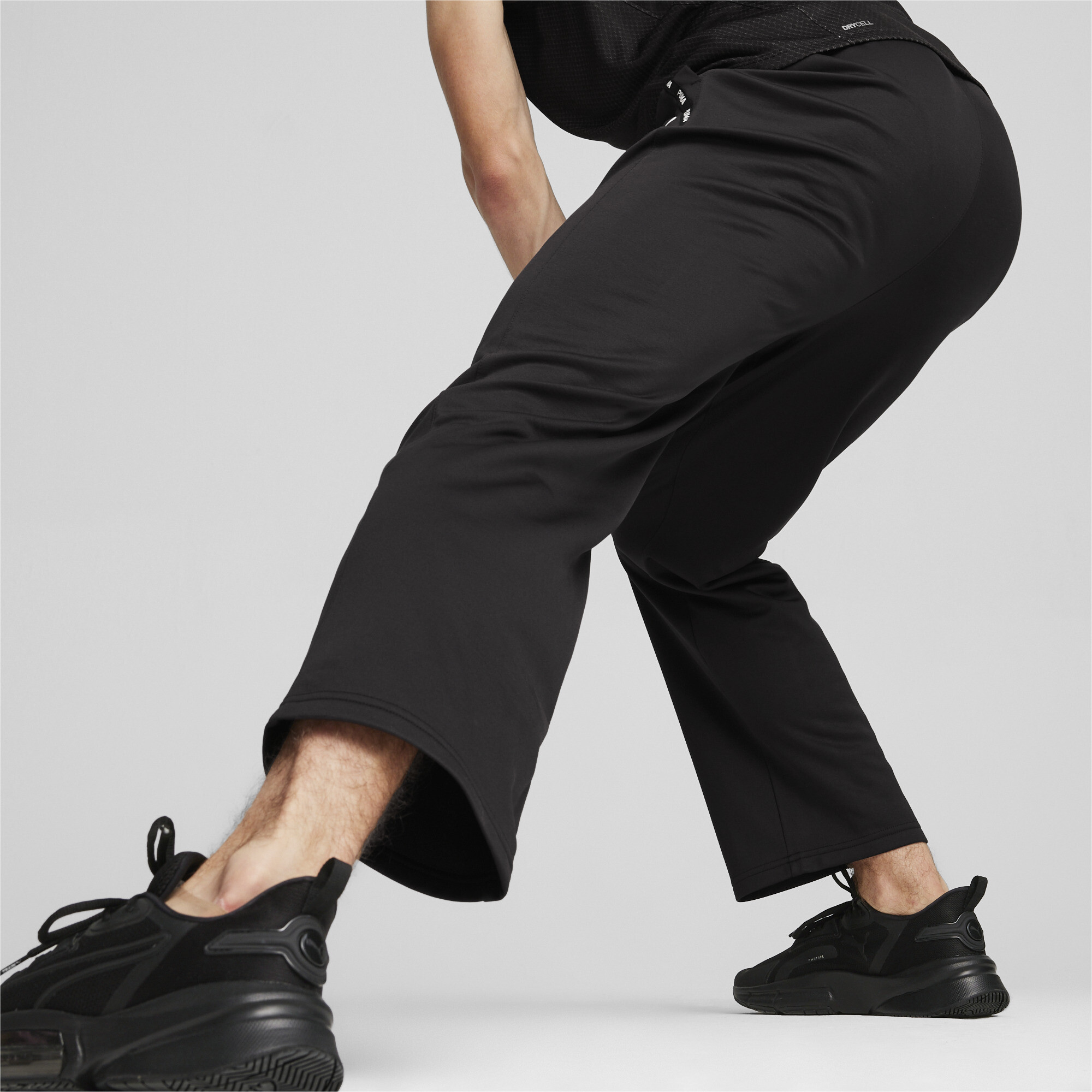 Men's PUMA Fit PWRFLeece Jogger In Black, Size Medium