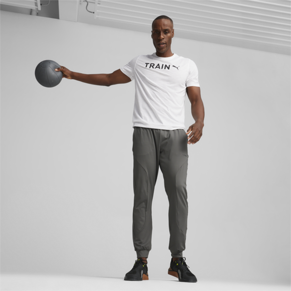 Pantalones deportivos PUMA FIT Polyspan para hombre, Mineral Gray, large-ARG