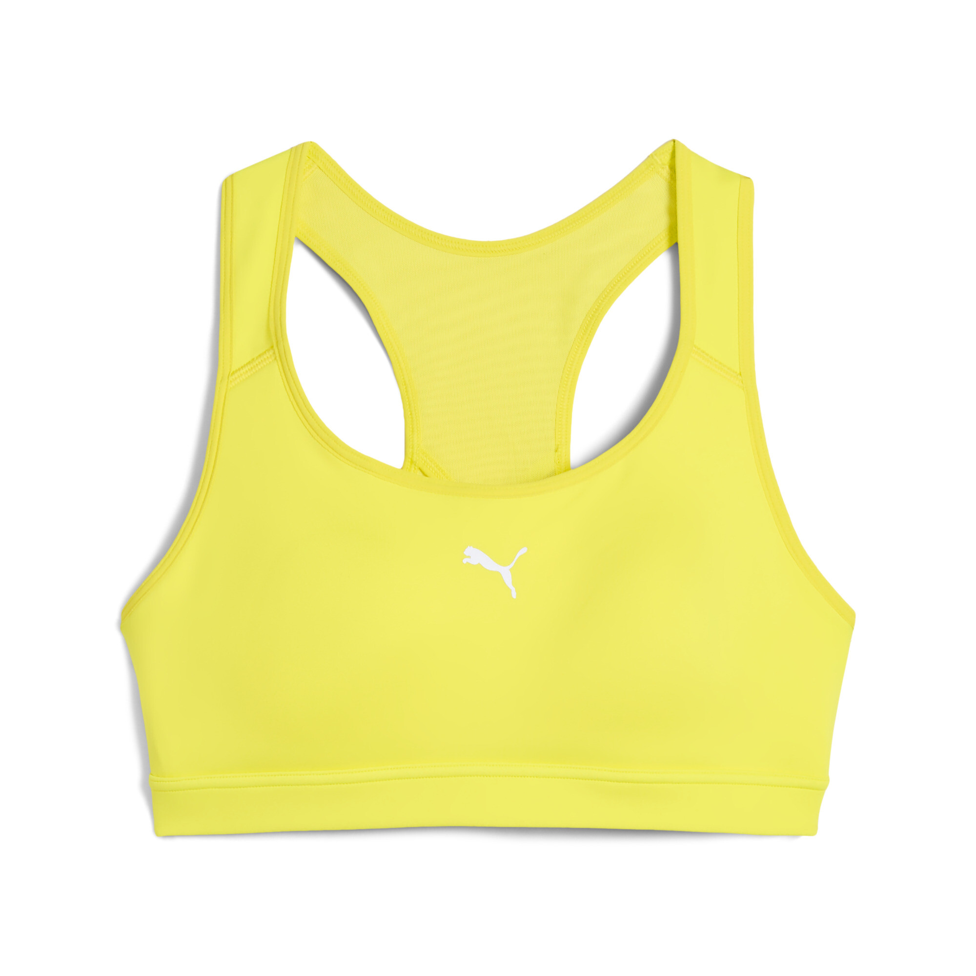 Women's Puma Women's Running 4KEEPS BRA, Yellow, Size XXS, Clothing