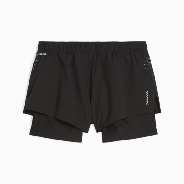 Shorts de running Run Velocity ULTRAWEAVE con estampado integral para mujer, PUMA Black, large-ARG
