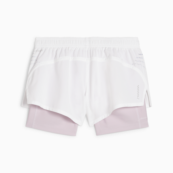 Shorts de running Run Velocity ULTRAWEAVE con estampado integral para mujer, PUMA White, large-ARG