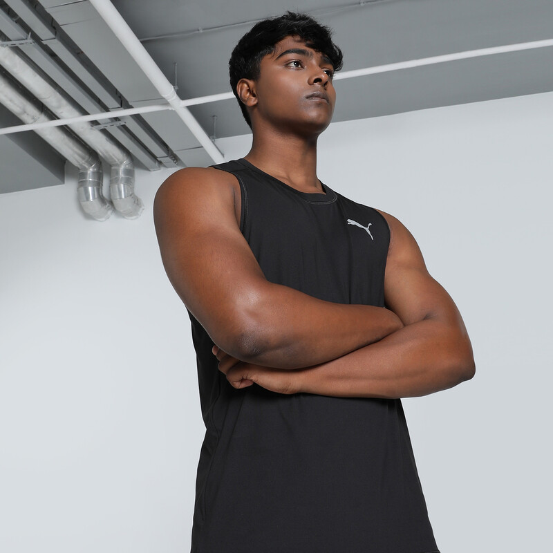Men's PUMA RUN CLOUDSPUN Running Tank in Black size S