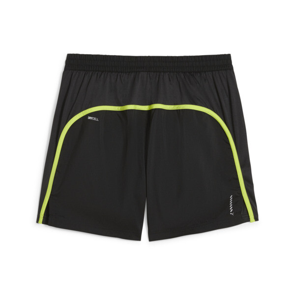 Shorts de hombre velocity 12,7 cms RUN FAVORITE, PUMA Black-Lime Pow, large-ARG