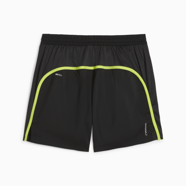 RUN FAVORITE VELOCITY Men's 5" Shorts, PUMA Black-Lime Pow, large-ZAF