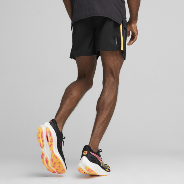 RUN FAVORITE VELOCITY Men's 5" Shorts, PUMA Black-Sun Stream, large-ZAF