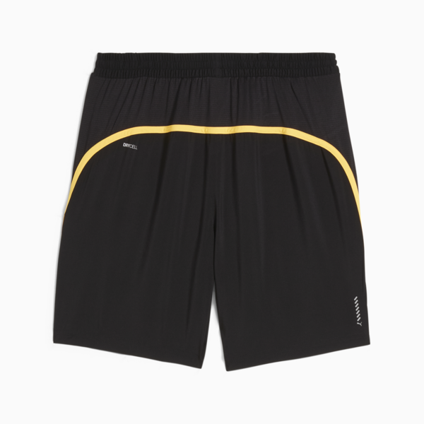 Shorts de running RUN FAV Velocity 17cm para hombre, PUMA Black-Sunset Glow, large-ARG