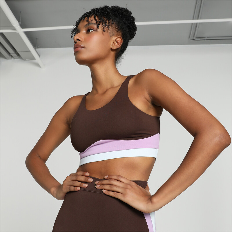 Women's PUMA X Lemlem Running Crop Tank in Dark Chocolate size S