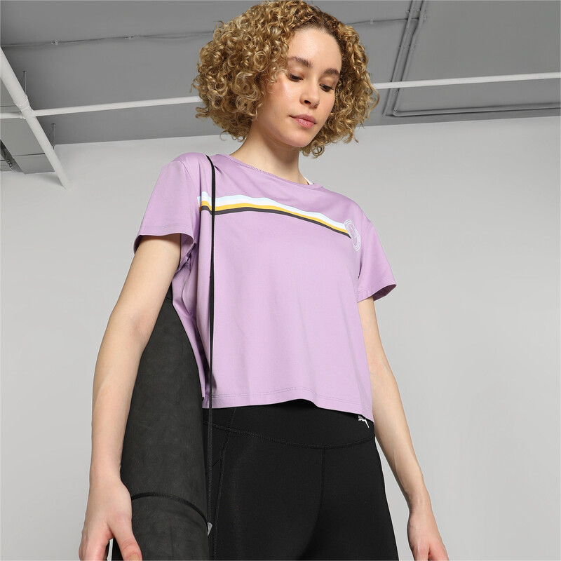 Women's PUMA X Lemlem Training T-shirt in Vivid Violet size L
