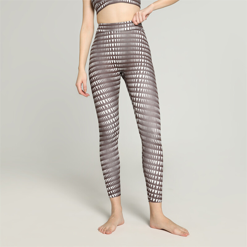 Women's PUMA X Lemlem High-Waisted Tights in Dark Chocolate size XL