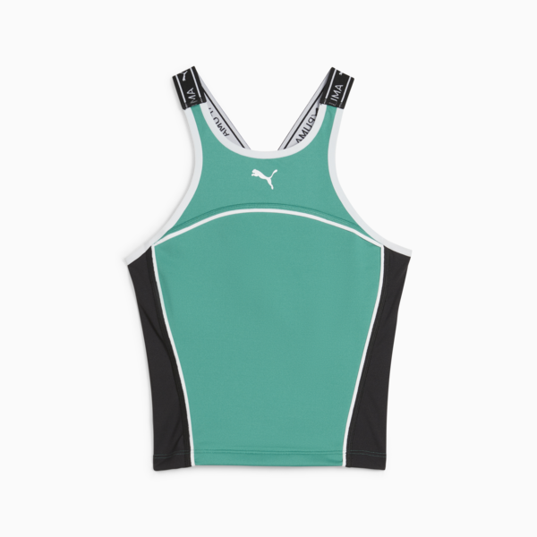 Playera sin mangas para mujer PUMA FIT, Sparkling Green, large-MEX