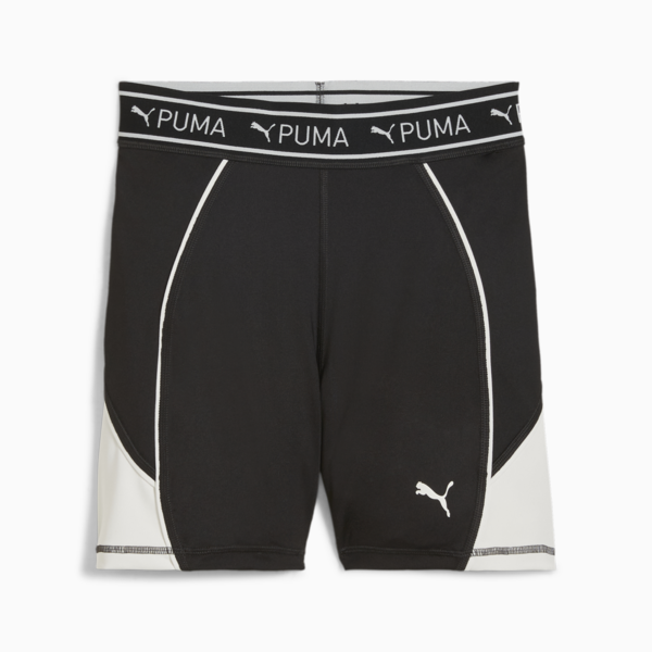 Shorts para mujer train strong, PUMA Black-Vapor Gray, large-ARG