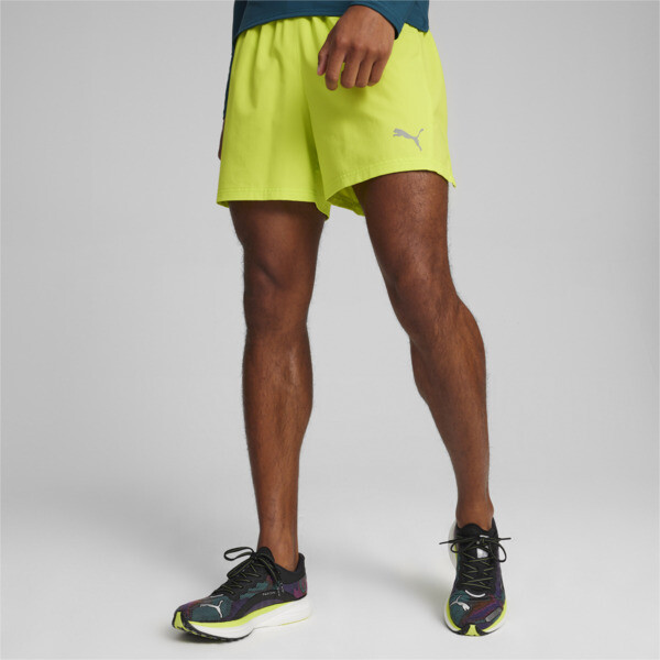 Shorts de running RUN ULTRAWEAVE 5" para hombre, Lime Pow, large-ARG