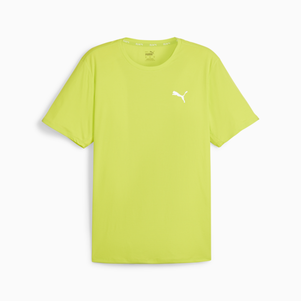 RUN FAVORITE Men's Tee, Lime Pow, large-ZAF