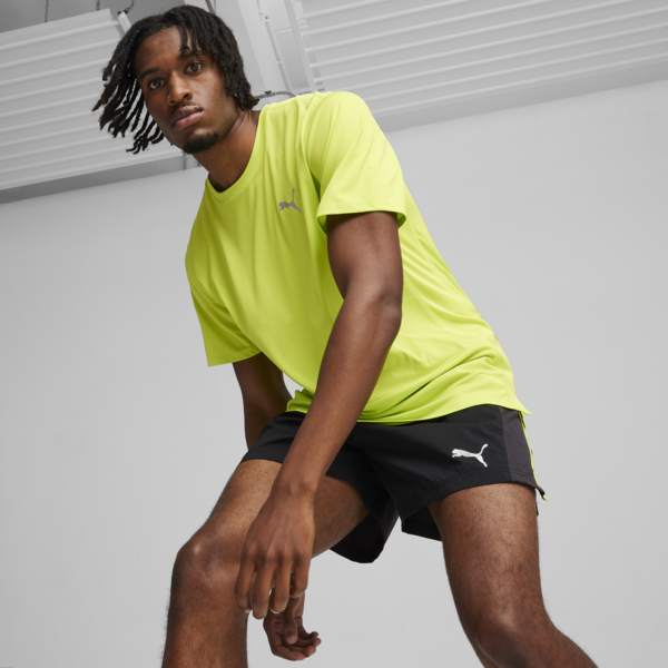 RUN FAVORITE Men's Tee, Lime Pow, large-ZAF