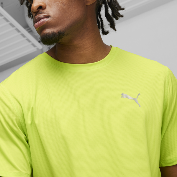 RUN FAVORITE Men's Tee, Lime Pow, large-ZAF