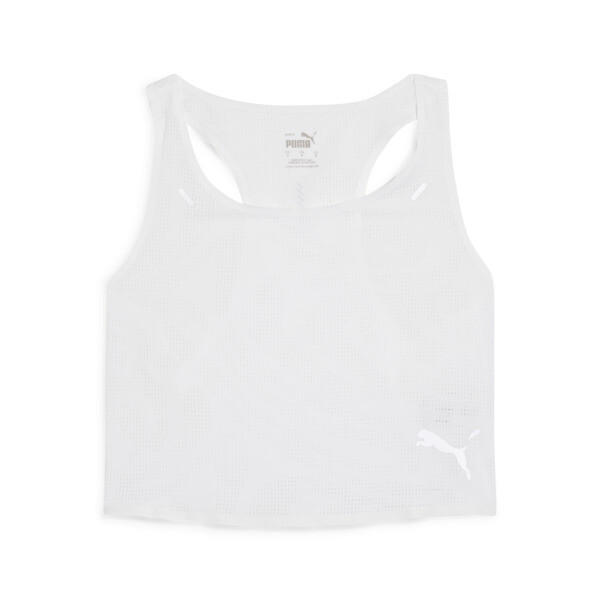 RUN ULTRASPUN Women's Running Crop Top, PUMA White, large-ZAF