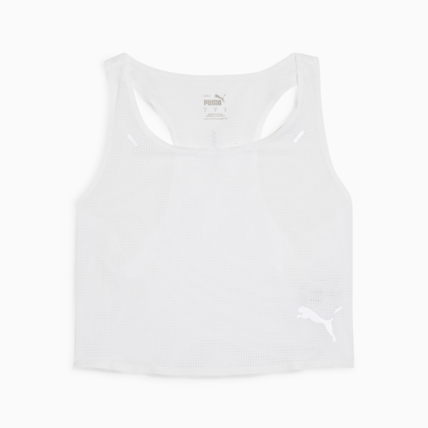 RUN ULTRASPUN Women's Running Crop Top, PUMA White, large-ZAF