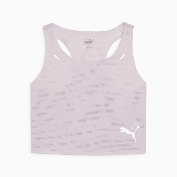 Crop Top Run Ultraspun para mujer, Grape Mist, large-ARG