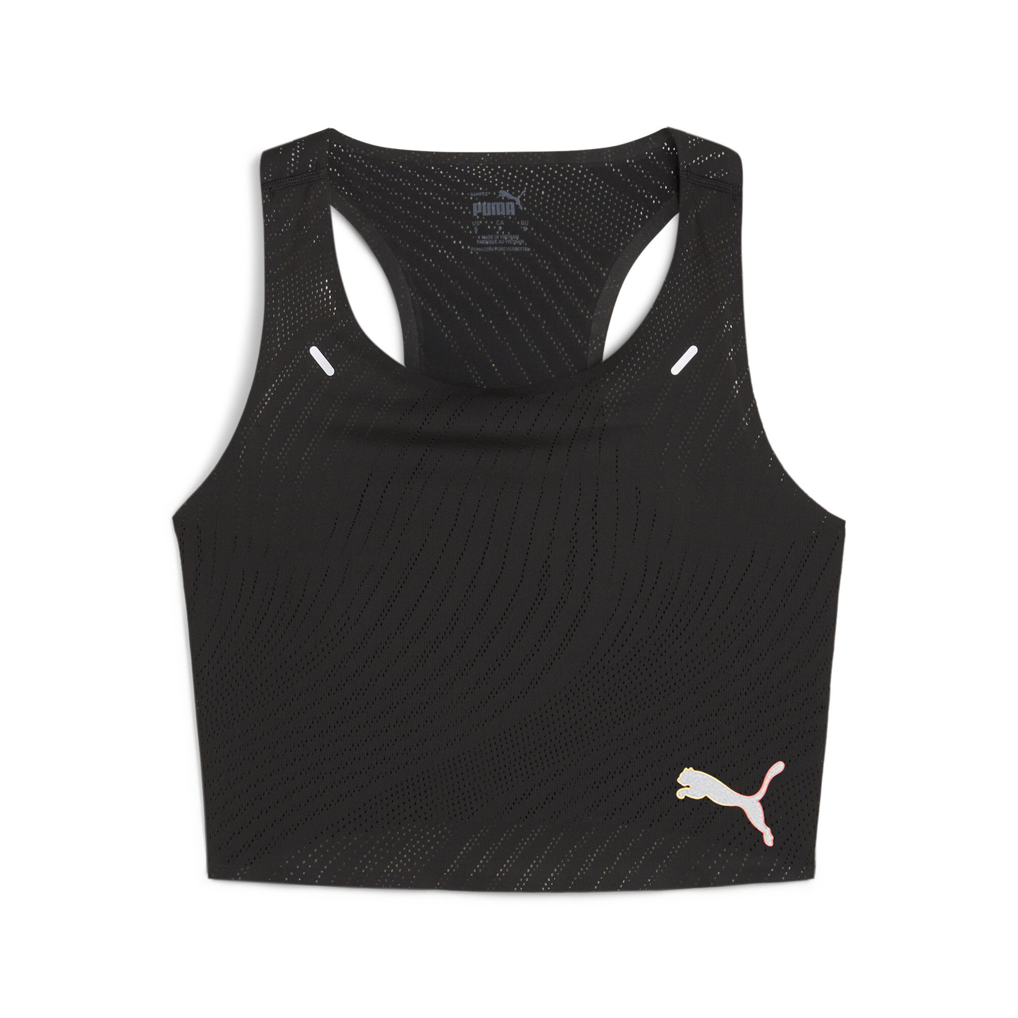 Puma RUN ULTRASPUN Lauftop Damen | Black/Fireglow | Größe: L