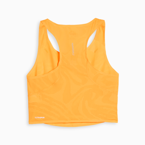 Crop Top Run Ultraspun para mujer, Sun Stream, large-ARG
