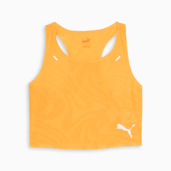 Crop Top Run Ultraspun para mujer, Sun Stream, large-ARG