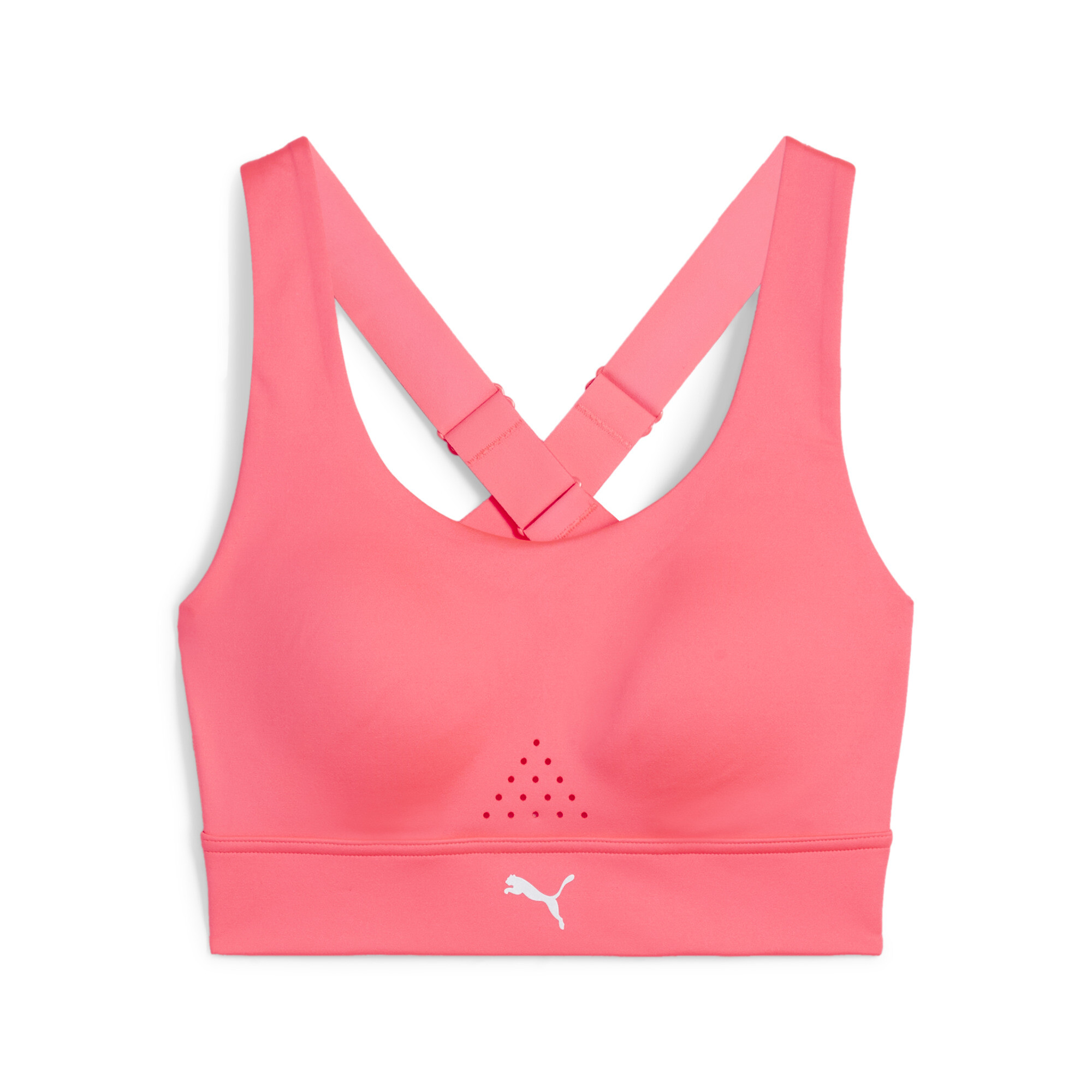 Women's Puma PWRbreathe RUN BRA, Pink, Size L, Clothing