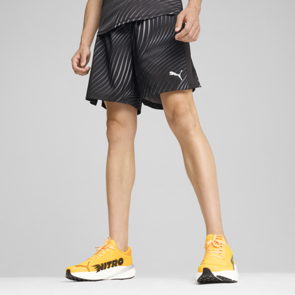 RUN FAV VELOCITY Men's All-Over-Print 7"  Running Shorts, PUMA Black-AOP, swatch-ZAF