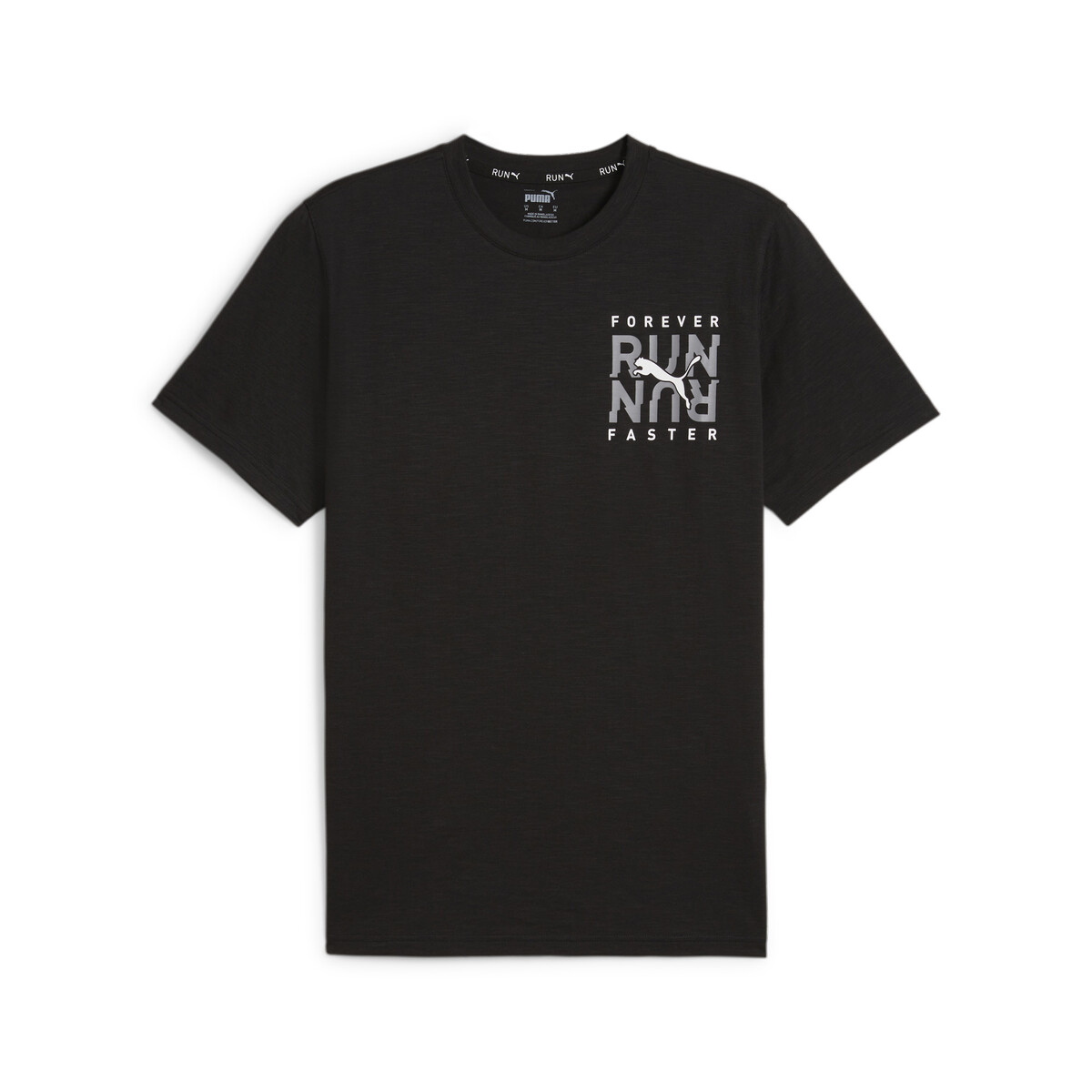 MEN’S GRAPHIC RUN EMBLEM Training T-Shirt in Black by PUMA, XS