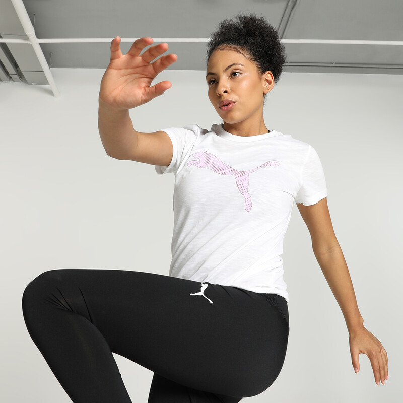 Women's PUMA Psychedelic Training T-shirt in White size M