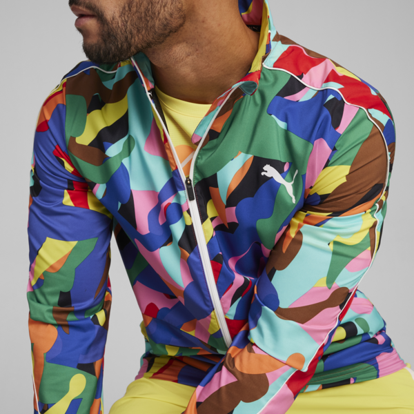 Campera de running PRIDE Favourite para hombre, Pop Red-multi color AOP, large-ARG