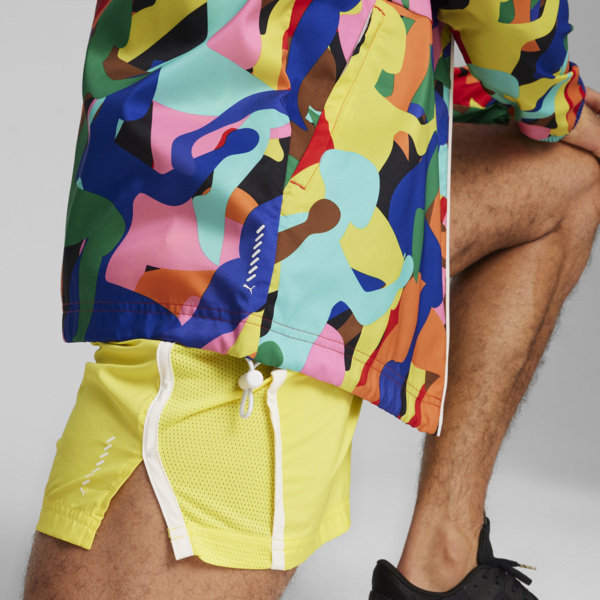 Campera de running PRIDE Favourite para hombre, Pop Red-multi color AOP, large-ARG