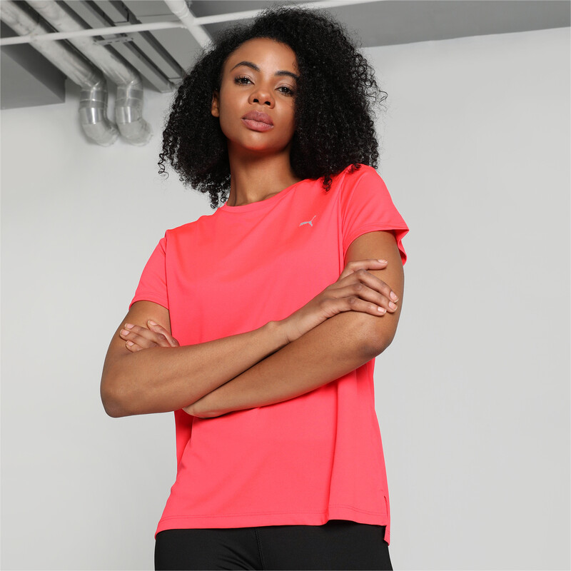 

Women's PUMA RUN FAVORITE Heather T-shirt, Gray/pink