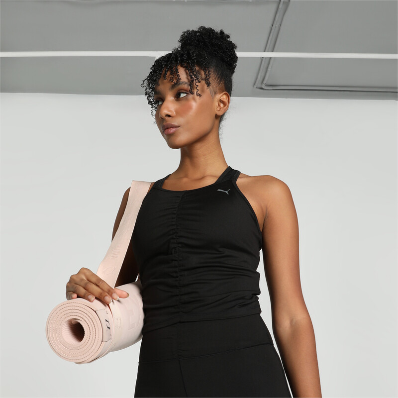 

Women's PUMA Studio Foundation Ruched Training Tank Top, Black