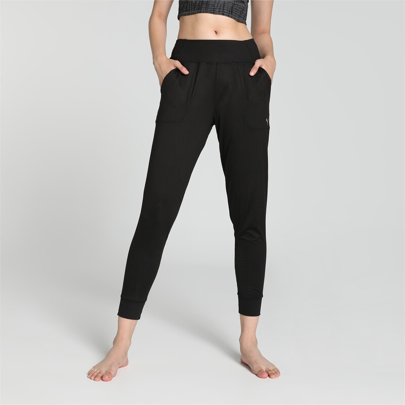 Women's PUMA STUDIO FOUNDATION Training Joggers in Black size XL