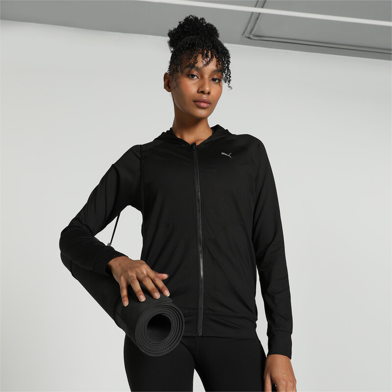 Women's PUMA Studio Foundation Slim Fit Training Jacket in Black size L