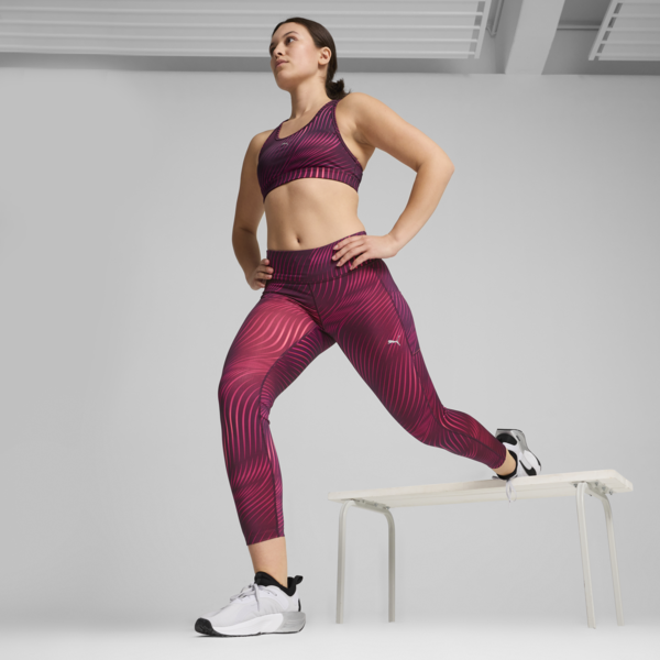 Top deportivo de entrenamiento 4KEEPS para mujer, Midnight Plum-Run AOP, large-ARG