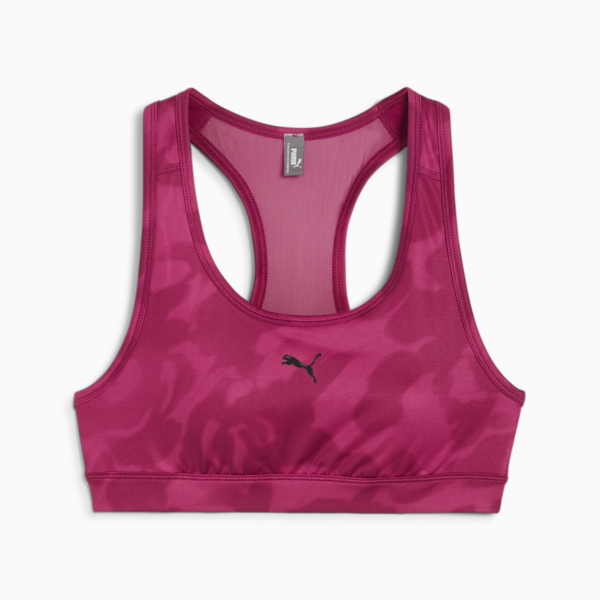 Top deportivo de entrenamiento 4KEEPS para mujer, Magenta Gleam-Floral AOP, large-MEX