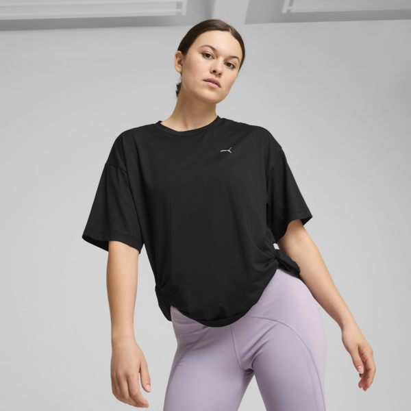 Remera STUDIO Twist para mujer, PUMA Black, large-ARG