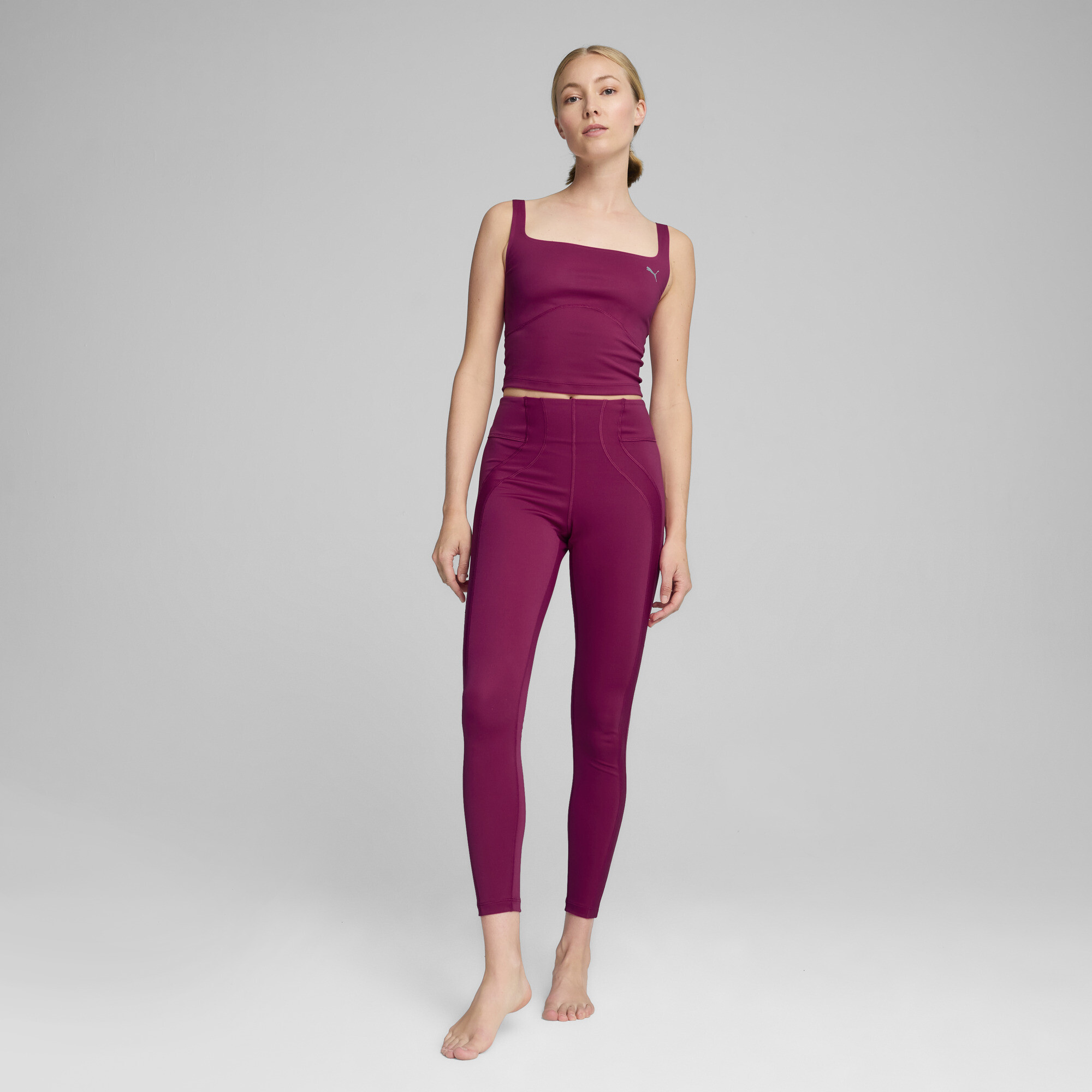PUMA CLOUDSPUN riblegging met hoge taille voor Dames, Magenta Gleam